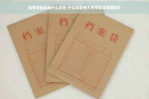 自考毕业后是什么文凭-什么叫自考大专学历证书呢图片