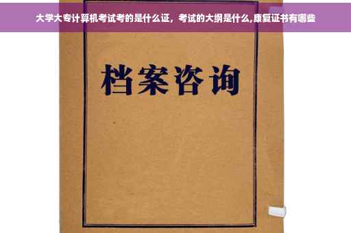 大学大专计算机考试考的是什么证，考试的大纲是什么,康复证书有哪些