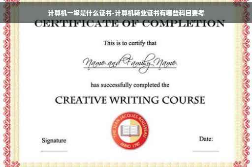 计算机一级是什么证书-计算机转业证书有哪些科目要考