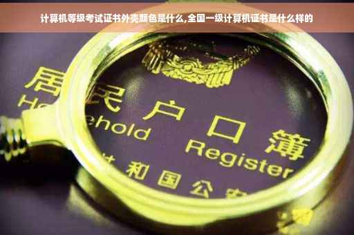 计算机等级考试证书外壳颜色是什么,全国一级计算机证书是什么样的