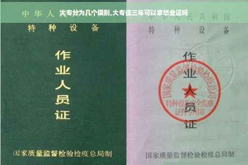 大专分为几个级别,大专读三年可以拿毕业证吗