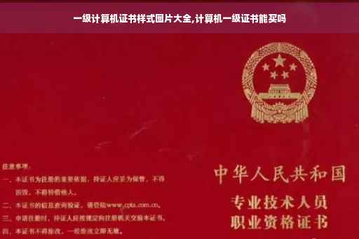 一级计算机证书样式图片大全,计算机一级证书能买吗