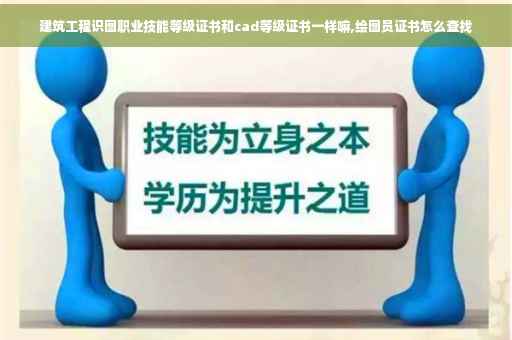 建筑工程识图职业技能等级证书和cad等级证书一样嘛,绘图员证书怎么查找