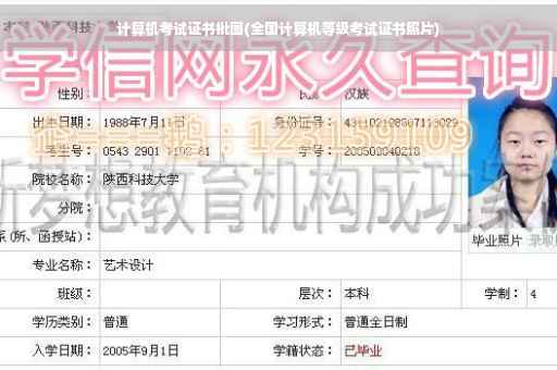 计算机考试证书批图(全国计算机等级考试证书照片)
