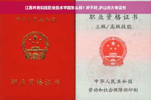 江西共青科技职业技术学院怎么样？好不好,庐山市大专证书