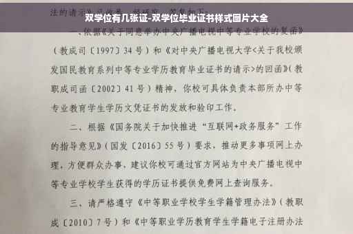 双学位有几张证-双学位毕业证书样式图片大全