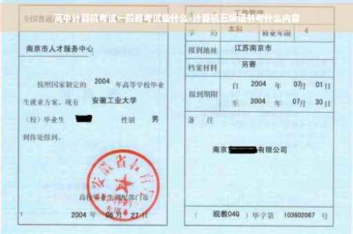 高中计算机考试一般都考试些什么-计算机五级证书考什么内容