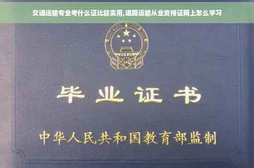 交通运输专业考什么证比较实用,道路运输从业资格证网上怎么学习
