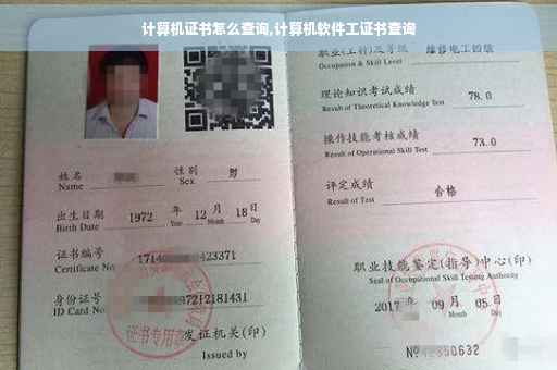 计算机证书怎么查询,计算机软件工证书查询
