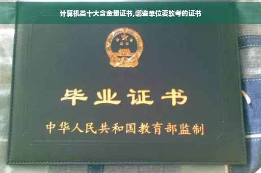 计算机类十大含金量证书,哪些单位要软考的证书