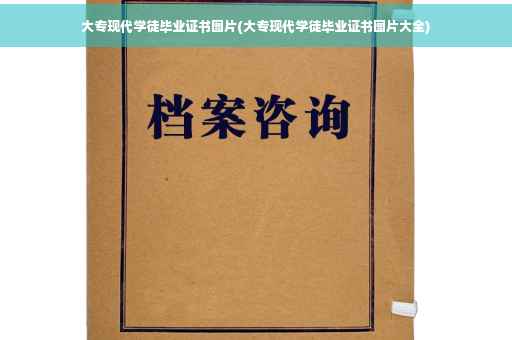 大专现代学徒毕业证书图片(大专现代学徒毕业证书图片大全)