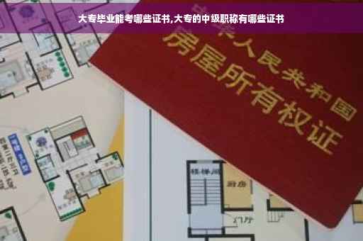 大专毕业能考哪些证书,大专的中级职称有哪些证书