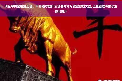 现在学的是冶金工程，不知道考些什么证书对今后就业帮助大些,工程管理专硕毕业证书图片