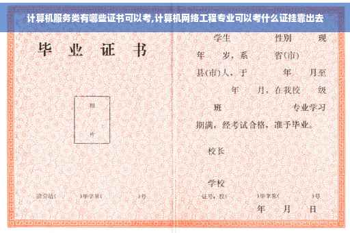 计算机服务类有哪些证书可以考,计算机网络工程专业可以考什么证挂靠出去