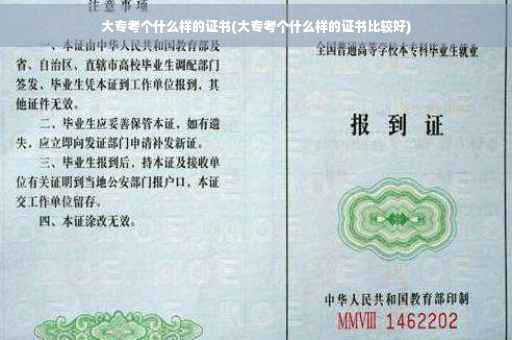 大专考个什么样的证书(大专考个什么样的证书比较好)