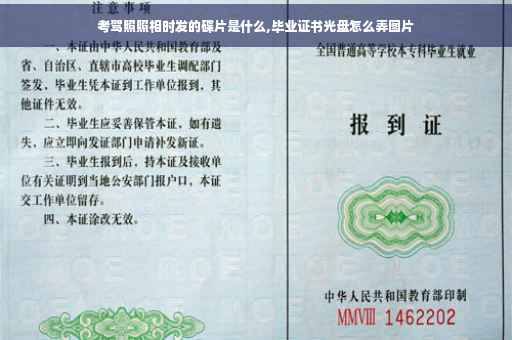 考驾照照相时发的碟片是什么,毕业证书光盘怎么弄图片