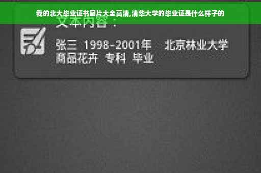 我的北大毕业证书图片大全高清,清华大学的毕业证是什么样子的