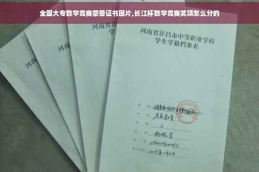 全国大专数学竞赛荣誉证书图片,长江杯数学竞赛奖项怎么分的