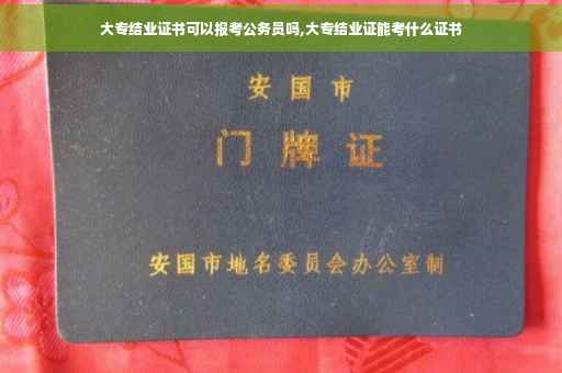 大专结业证书可以报考公务员吗,大专结业证能考什么证书