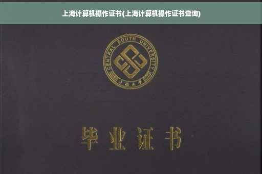 上海计算机操作证书(上海计算机操作证书查询)