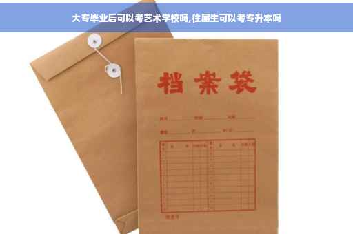 大专毕业后可以考艺术学校吗,往届生可以考专升本吗