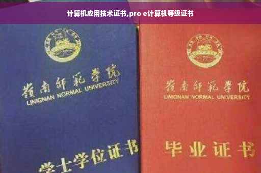 计算机应用技术证书,pro e计算机等级证书