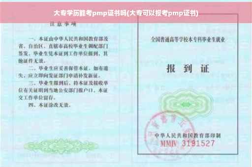 大专学历能考pmp证书吗(大专可以报考pmp证书)