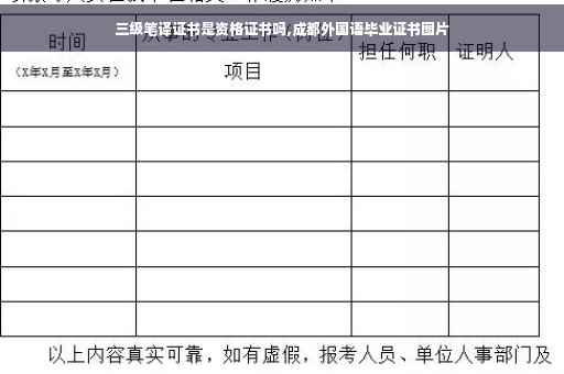 三级笔译证书是资格证书吗,成都外国语毕业证书图片