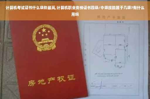 计算机考试证书什么级别最高,计算机职业资格证书四级/中级技能属于几级?有什么用吗