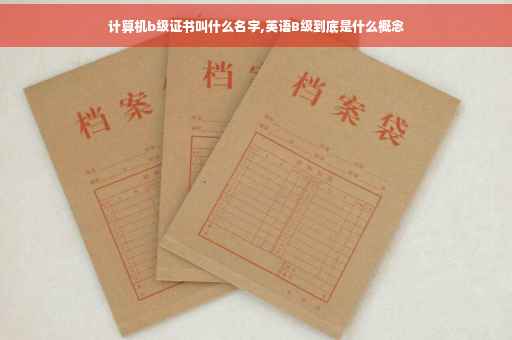 计算机b级证书叫什么名字,英语B级到底是什么概念