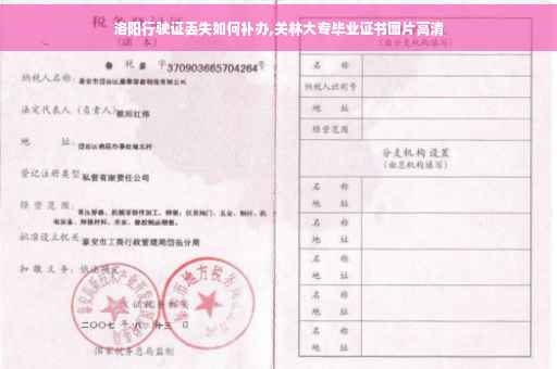 洛阳行驶证丢失如何补办,关林大专毕业证书图片高清