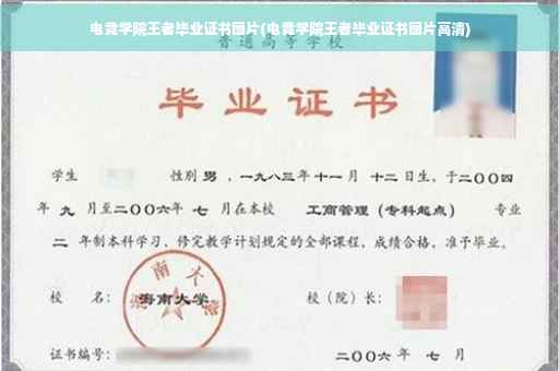 电竞学院王者毕业证书图片(电竞学院王者毕业证书图片高清)
