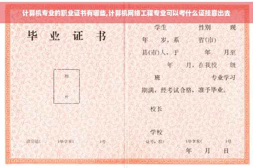 计算机专业的职业证书有哪些,计算机网络工程专业可以考什么证挂靠出去