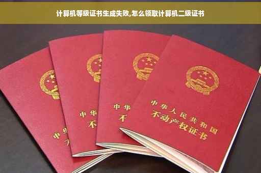 计算机等级证书生成失败,怎么领取计算机二级证书