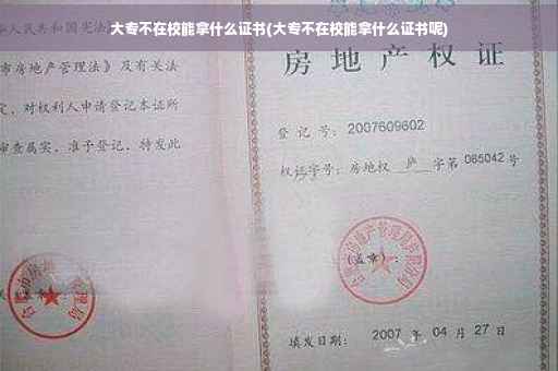 大专不在校能拿什么证书(大专不在校能拿什么证书呢)