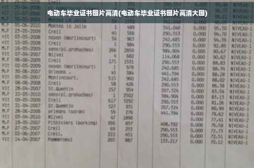 电动车毕业证书图片高清(电动车毕业证书图片高清大图)