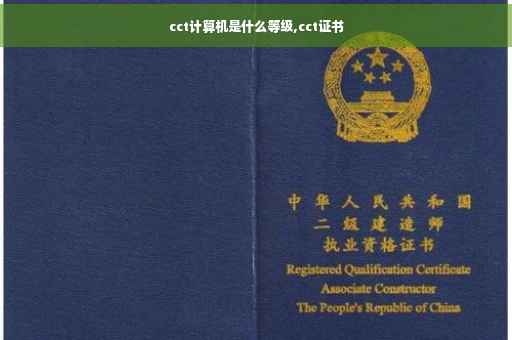 cct计算机是什么等级,cct证书