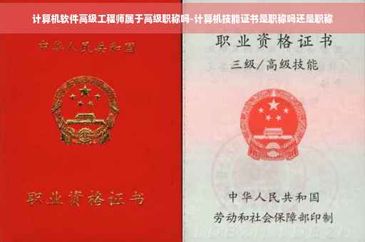 计算机软件高级工程师属于高级职称吗-计算机技能证书是职称吗还是职称