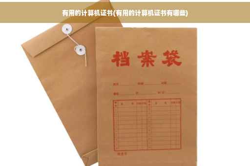 有用的计算机证书(有用的计算机证书有哪些)