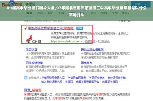 09届高中毕业证书图片大全,97年河北省邯郸市临漳二中高中毕业证学籍号以什么字母开头