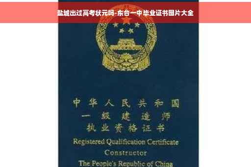 盐城出过高考状元吗-东台一中毕业证书图片大全