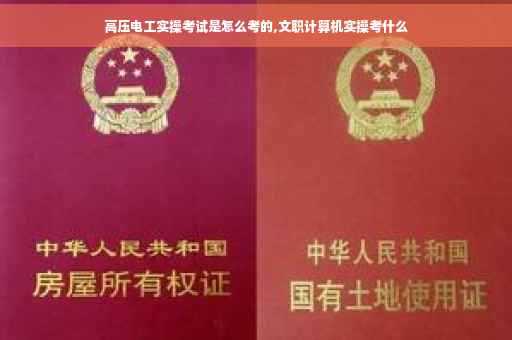 高压电工实操考试是怎么考的,文职计算机实操考什么