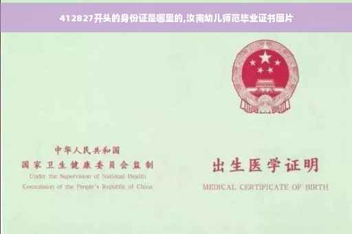 412827开头的身份证是哪里的,汝南幼儿师范毕业证书图片
