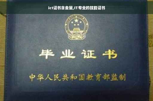 ict证书含金量,IT专业的技能证书