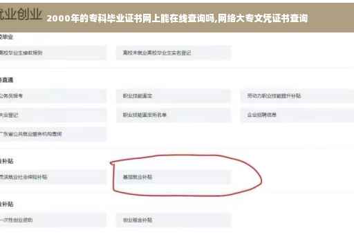 2000年的专科毕业证书网上能在线查询吗,网络大专文凭证书查询