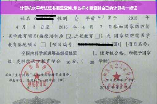 计算机水平考试证书哪里查询,怎么样才能查到自己的计算机一级证