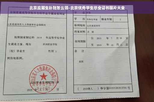 北京应届生补贴怎么领-北京优秀学生毕业证书图片大全