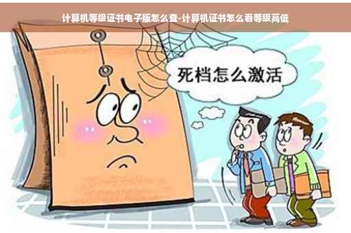 计算机等级证书电子版怎么查-计算机证书怎么看等级高低