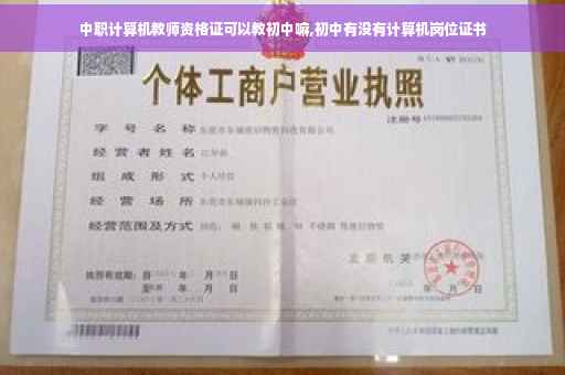 中职计算机教师资格证可以教初中嘛,初中有没有计算机岗位证书