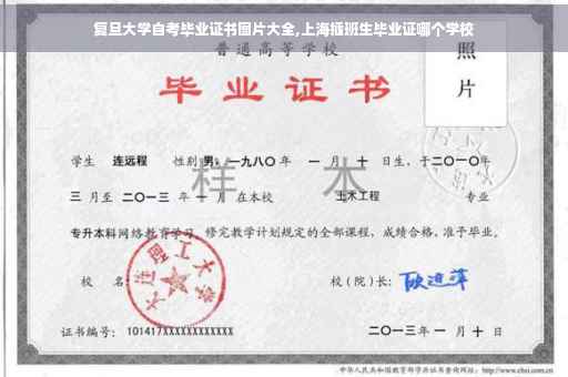 复旦大学自考毕业证书图片大全,上海插班生毕业证哪个学校